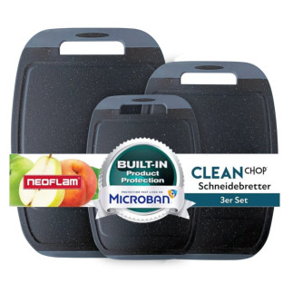 Cutting board, BiJu, Marble/Grey, Microban technology, set 3 pcs, size S+M+L