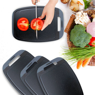 Cutting board, BiJu, Marble/Grey, Microban technology, set 4 pcs, size S