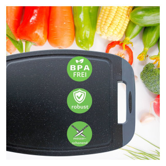 Cutting board, BiJu, Marble/Grey, Microban technology, set 4 pcs, size S