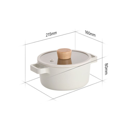 FIKA saucepan, 16 cm – 1.2 L with glass lid