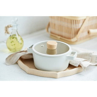 Cratita FIKA, 18 cm - 1.5 L, cu capac din sticla