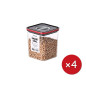 Containere alimentare, Smart Seal, pătrate, capac negru/roșu, 1.35L, set de 4 Containere alimentare, Smart Seal, pătrate, capac negru/roșu, 1.35L, set de 4