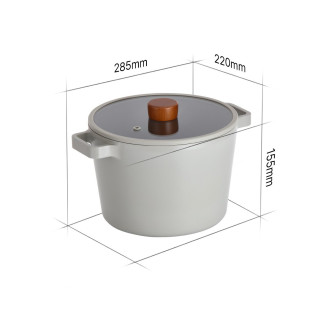 FIKA Reserve lábas, 22 cm - 4,65 l, üvegfedővel