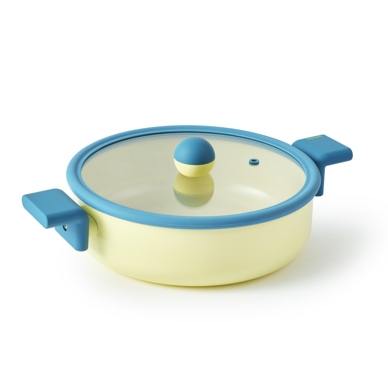 Danish Shallow Pot, 24 cm - 2.5 L, with glass lid Danish Shallow Pot, 24 cm - 2.5 L, with glass lid