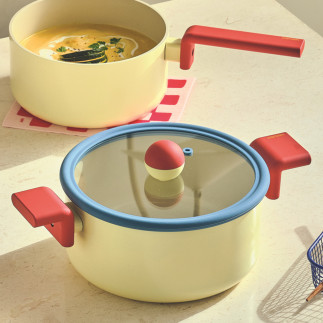 Cratita Danish, 20 cm - 2.6 L, cu capac din sticla