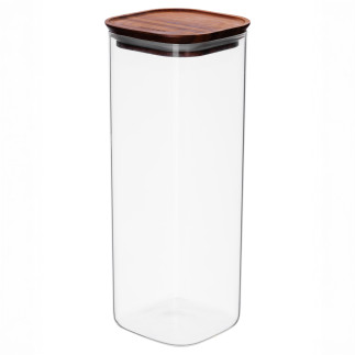 Eco Ray square glass casserole with bamboo lid, 2.1L