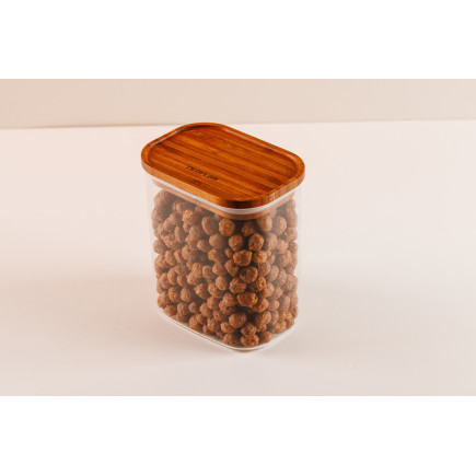 Eco Ray rectangular glass casserole with bamboo lid, 0.95L