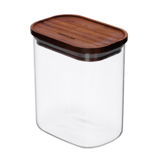 Eco Ray rectangular glass casserole with bamboo lid, 0.95L