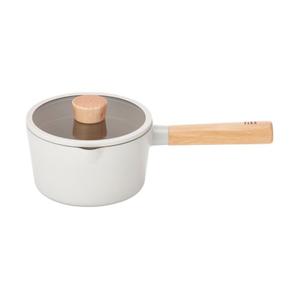 Cratita pentru lapte FIKA, 16 cm - 1.4 L, cu capac din sticla