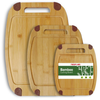 Placă de tăiat, BiJu, bambus, set 3 buc, dimensiuni S+M+L