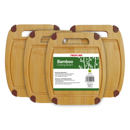 Tocător, BiJu, bambus, set 4 buc, dimensiune S