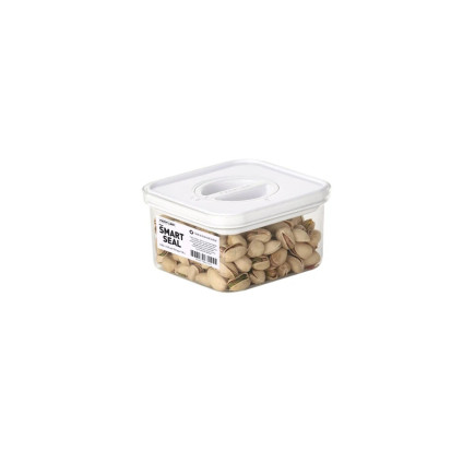 Food container, Smart Seal, square, white lid, 0.55L