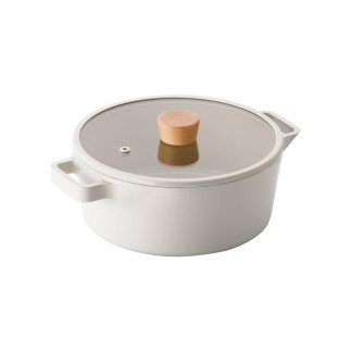 Cratita FIKA, 22 cm - 2,57 L, cu capac din sticla