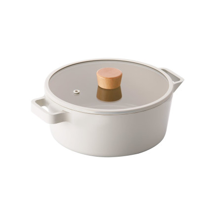 Cratita FIKA, 22 cm - 2,57 L, cu capac din sticla