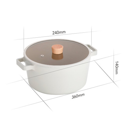 FIKA saucepan, 24 cm – 3.8 L with glass lid