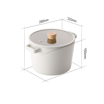 FIKA pot, 22 cm – 4.65 L with glass lid