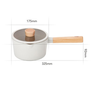 Cratita pentru lapte FIKA, 16 cm - 1.4 L, cu capac din sticla