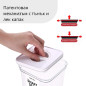 Контейнери за храна, Smart Seal, квадратни, капак бял, комплект от 4, различни размери Контейнери за храна, Smart Seal, квадратни, капак бял, комплект от 4, различни размери
