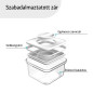 Élelmiszertároló edények, Smart Seal, négyzet alakú, fehér fedéllel, 4 darabos készlet, különböző méretekben Élelmiszertároló edények, Smart Seal, négyzet alakú, fehér fedéllel, 4 darabos készlet, különböző méretekben