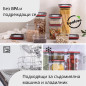Контейнер за храна, Smart Seal, квадратен, капак бял, 2.7L Контейнер за храна, Smart Seal, квадратен, капак бял, 2.7L